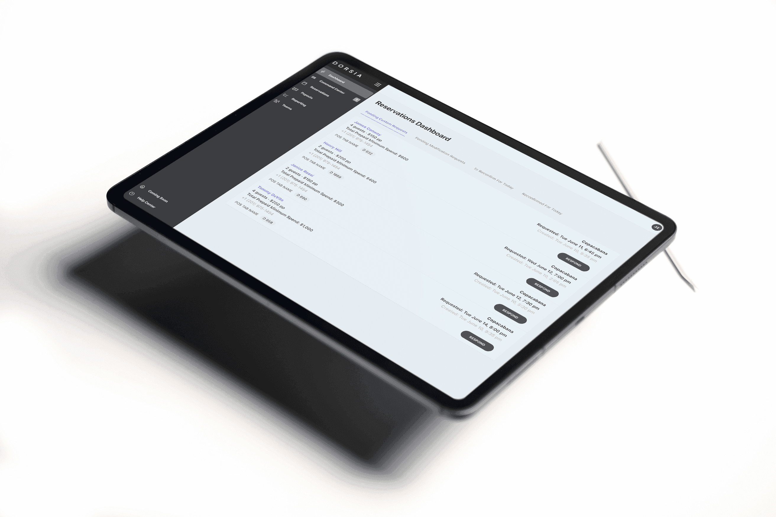 Dorsia OS dashboard overview