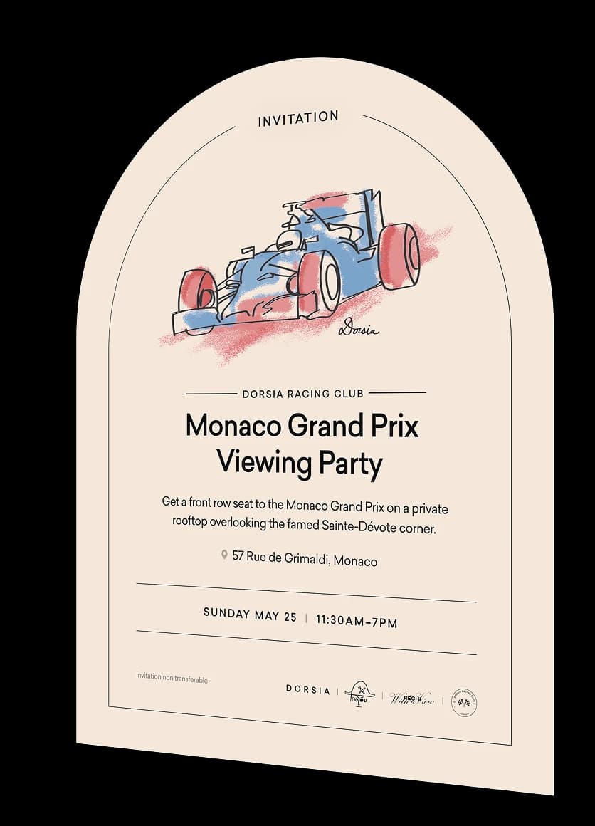 Invitation — Monaco Grand Prix viewing party