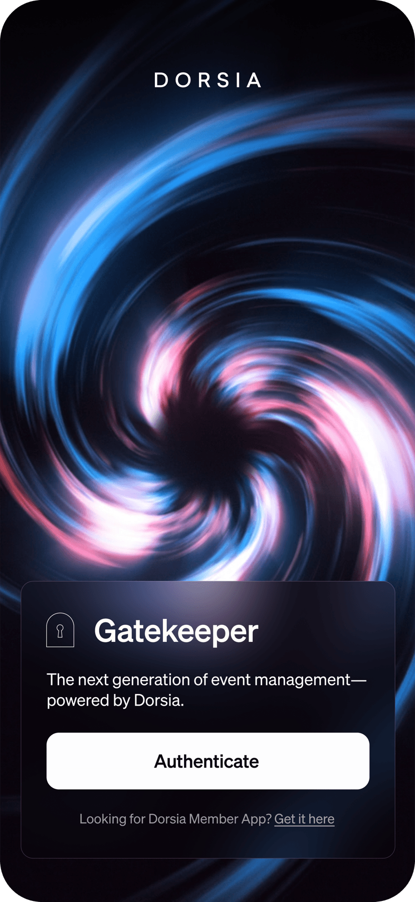 Gatekeeper authentication screen